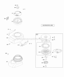 Blower HousingShrouds Flywheel Rewind Starter Diagram and Parts List for 09G902-0145-E1  Briggs and Stratton Engine